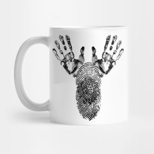 Christmas reindeer handprint Mug